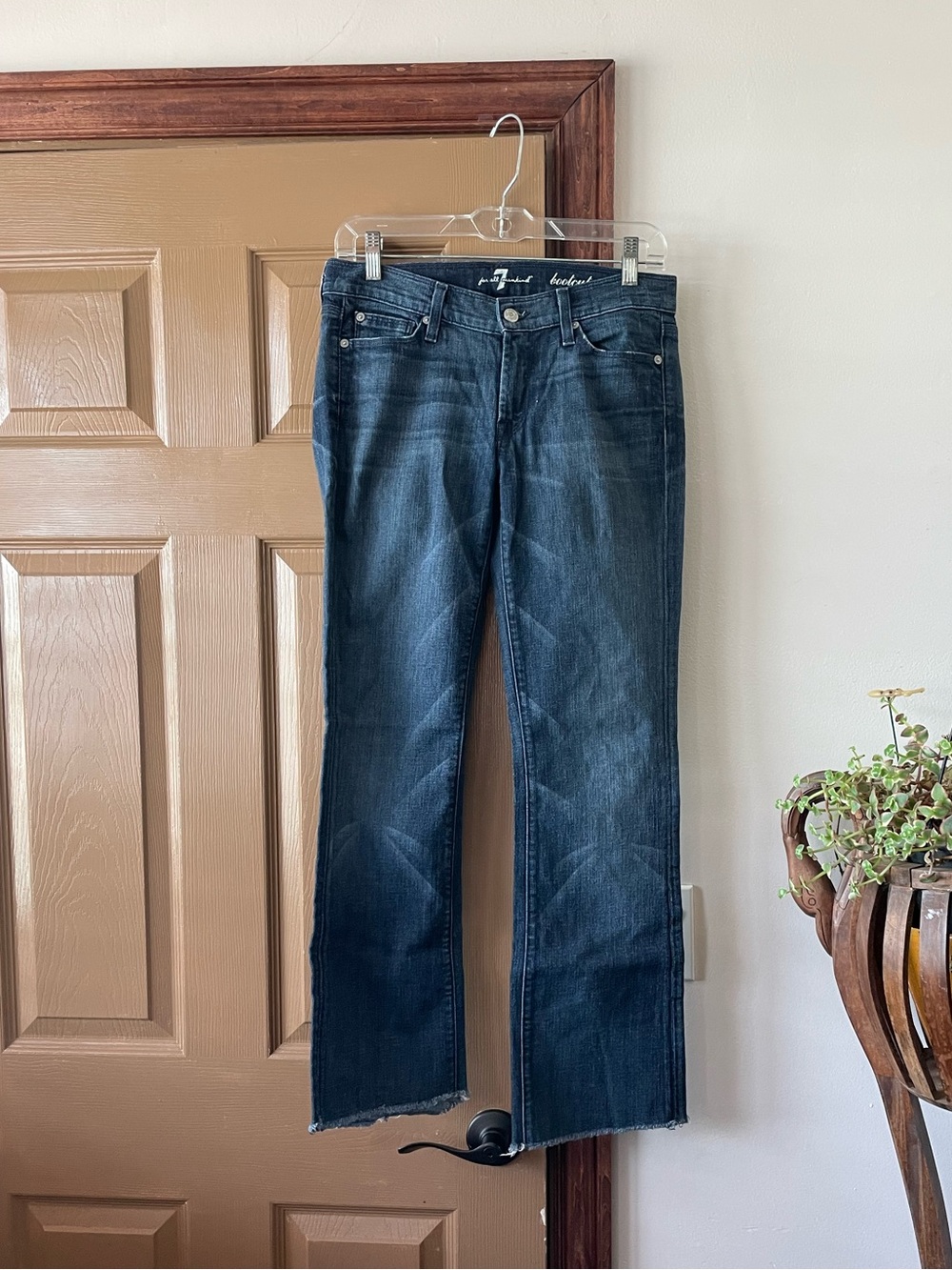 7 For All Mankind Dark Blue Bootcut Jeans